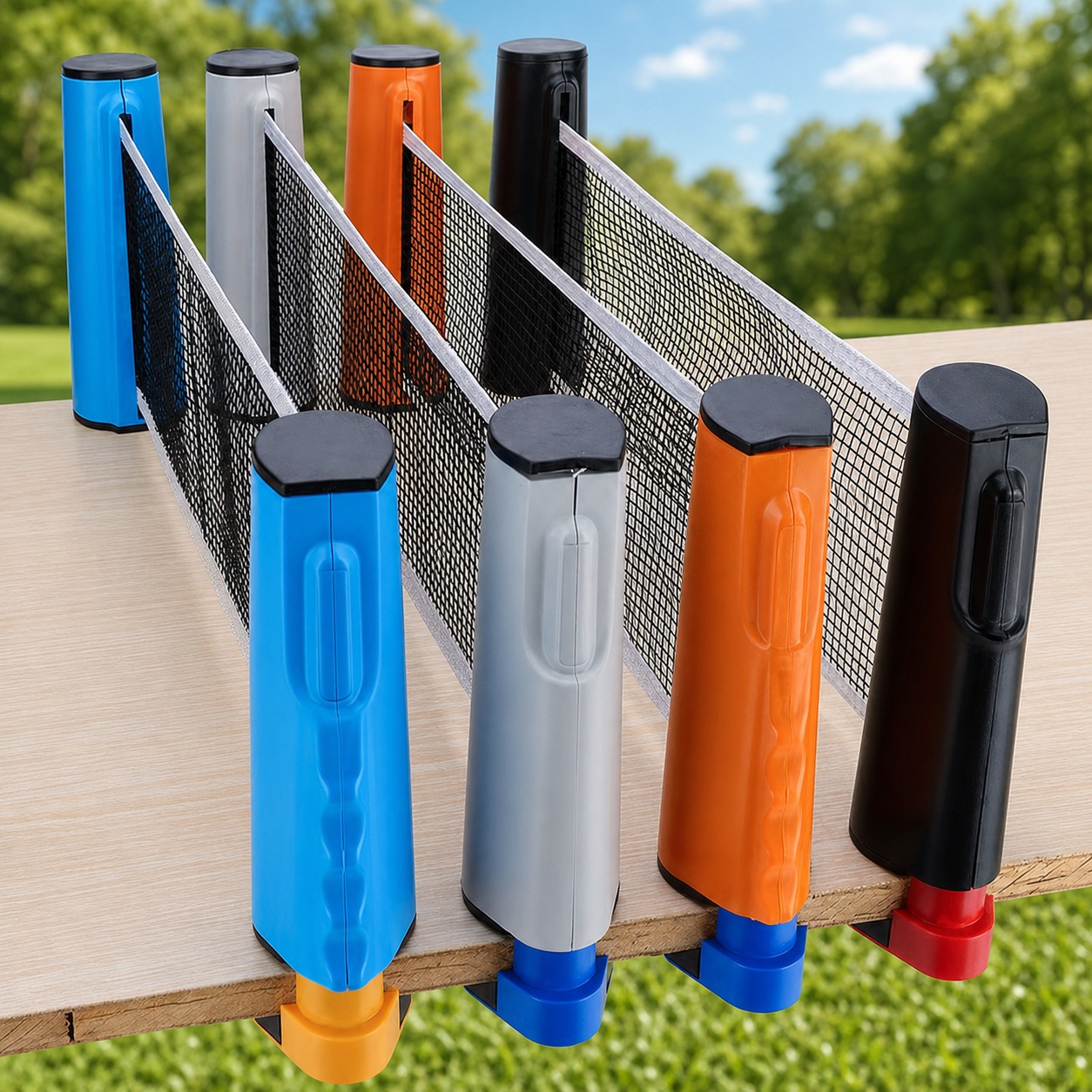 Table Tennis Net Set - Neues Verbessertes Verdicktes Einziehbares Tischtennisnetz-Set Sportausrüstung