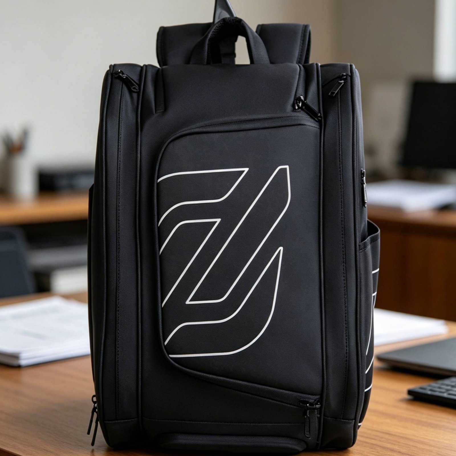 Table Tennis Viscaria - Pickleball-Rucksack mit Seitentaschen, Tennis-Rucksack, Badminton-Schlägertasche, Leichter