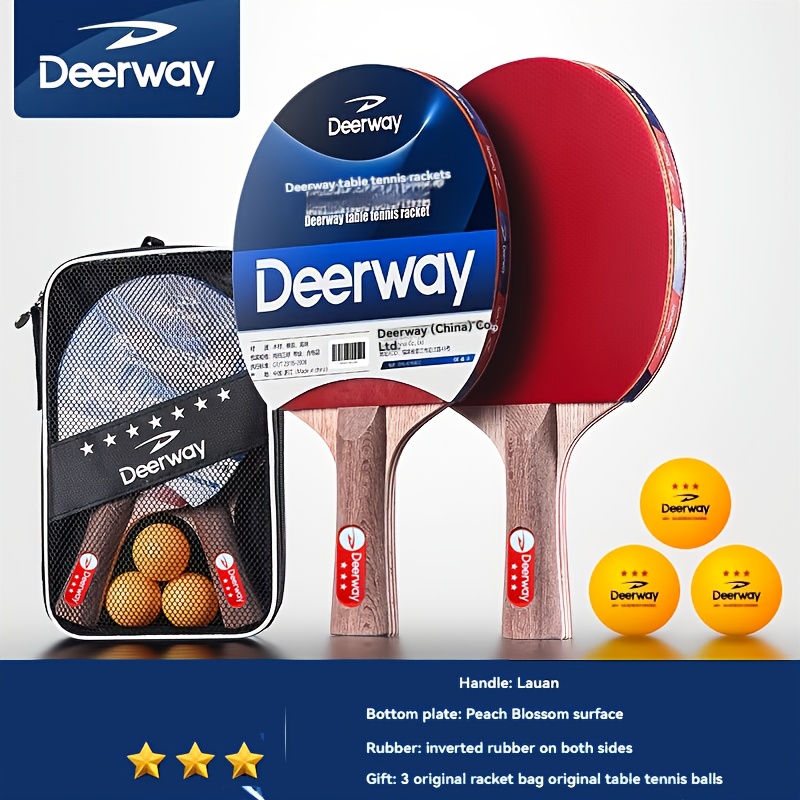 Table Tennis Net Set - Deerway Tischtennisschläger-Set Horizontaler Schläger Tischtennisschläger-Set Brauner