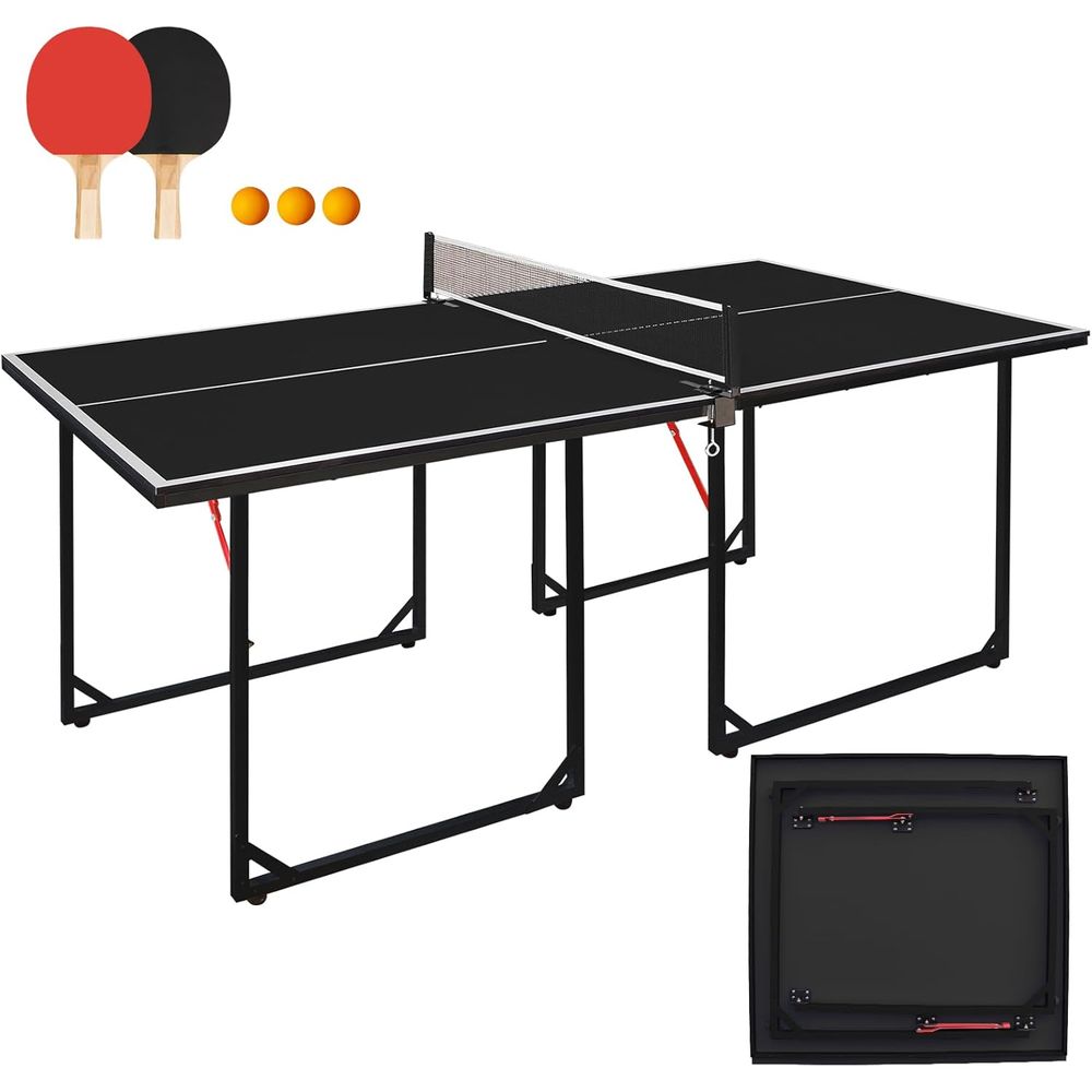 Table Tennis Net Set - 4,5/6t/9t - Tragbares Tischtennis-Set, faltbarer Tischtennistisch