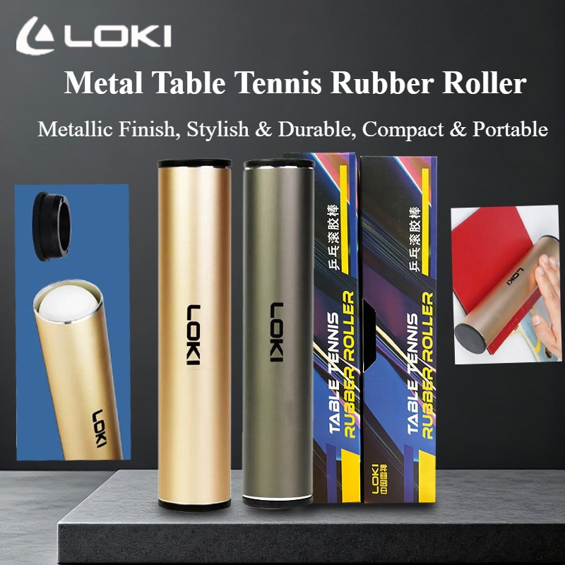 Table Tennis Bat - LOKI Metall-Tischtennisgummi-Rollbehälter Professioneller Tischtennisgummi-Rollstab Schläger-Gummi-Zubehör