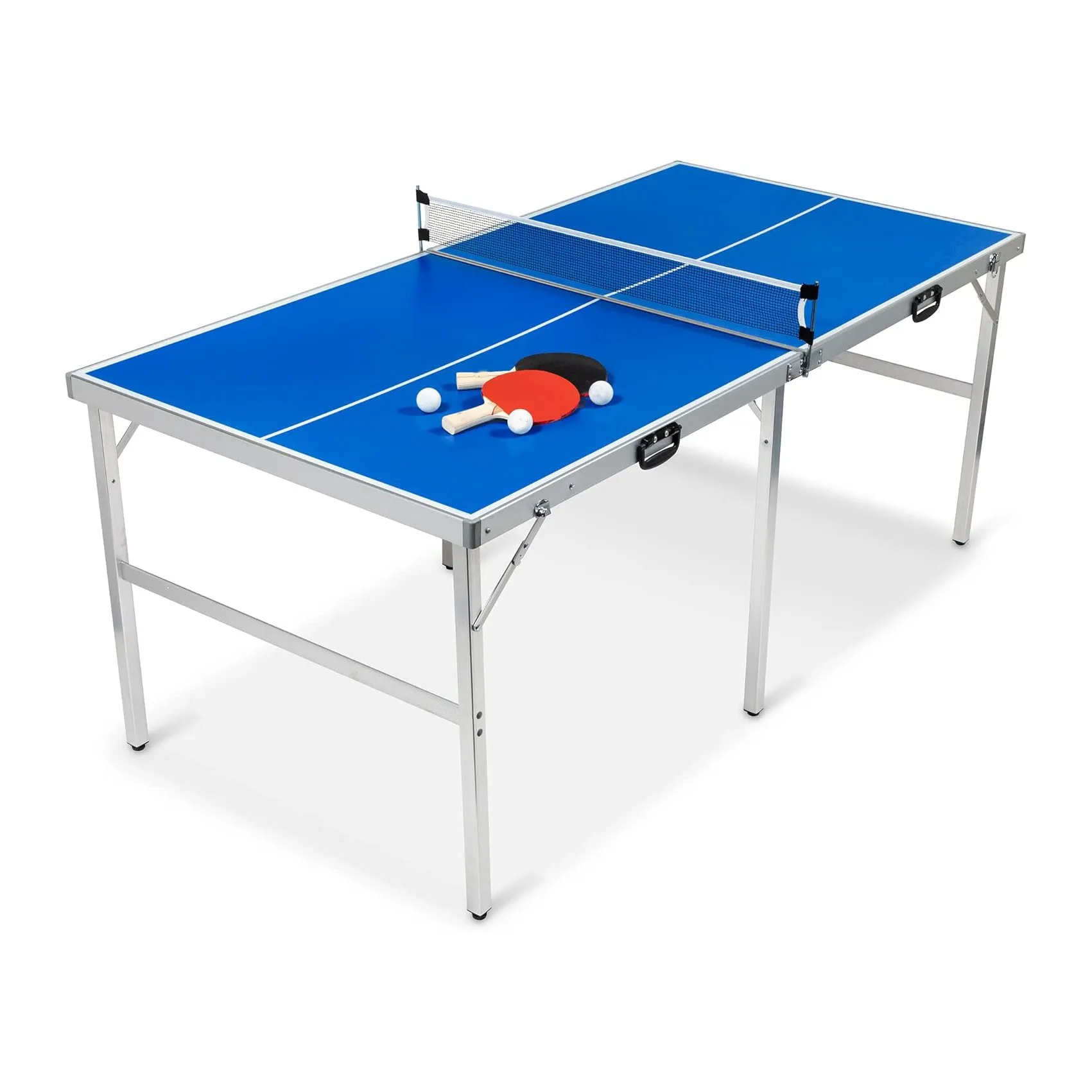 Table Tennis Net Set - Mittelgroßes Tischtennis-Set - Tragbares Indoor/Outdoor Tischtennis-Set